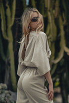 KOSZULA LEN KAUAI MELANŻ BEŻ