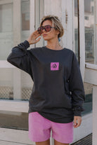 LONGSLEEVE SMILE BACK GRAPHITE