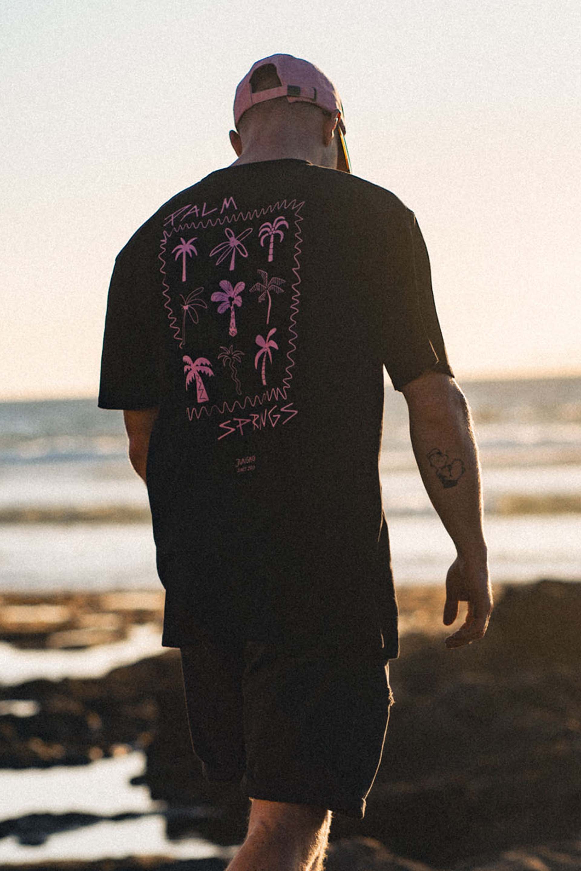 T-SHIRT PALM SPRINGS BLACK