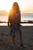 KOSZULA ABSTRACT FLOWERS BLACK