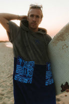 PONCHO BAMBOO ALOHA BLUE