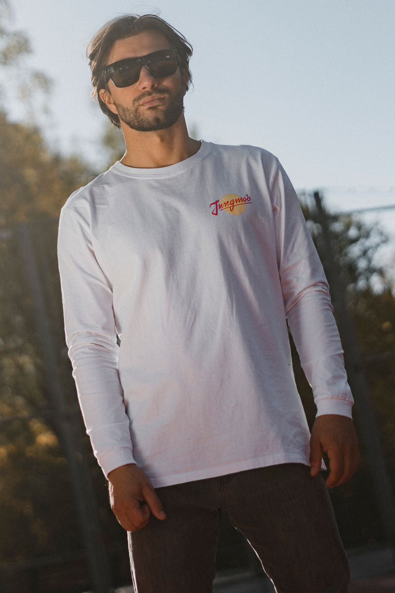 LONGSLEEVE ACID FLOWERS RED WHITE