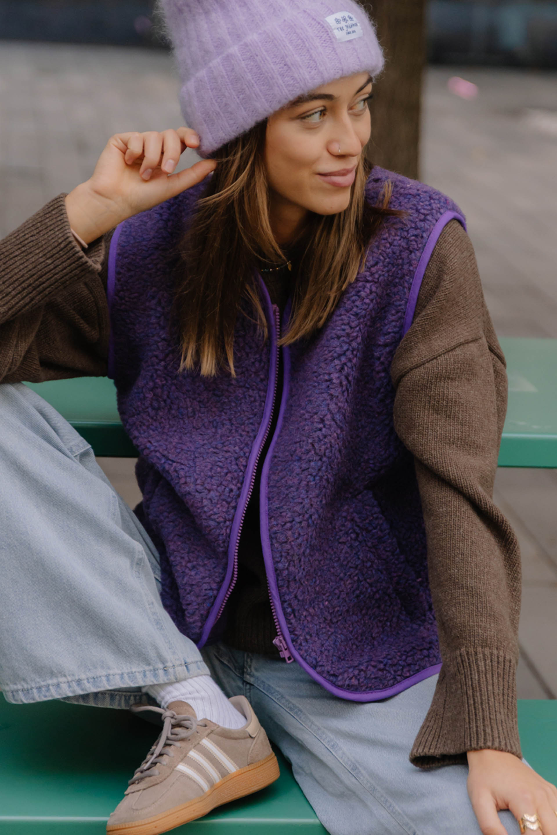 KAMIZELKA MERINO PURPLE HAZE