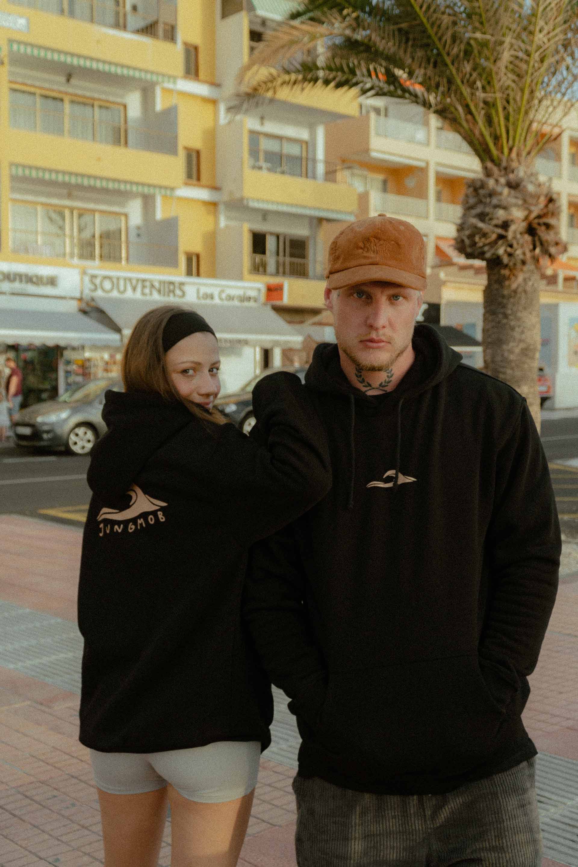 BLUZA UNISEX WAVY JUNGMOB BLACK MEN