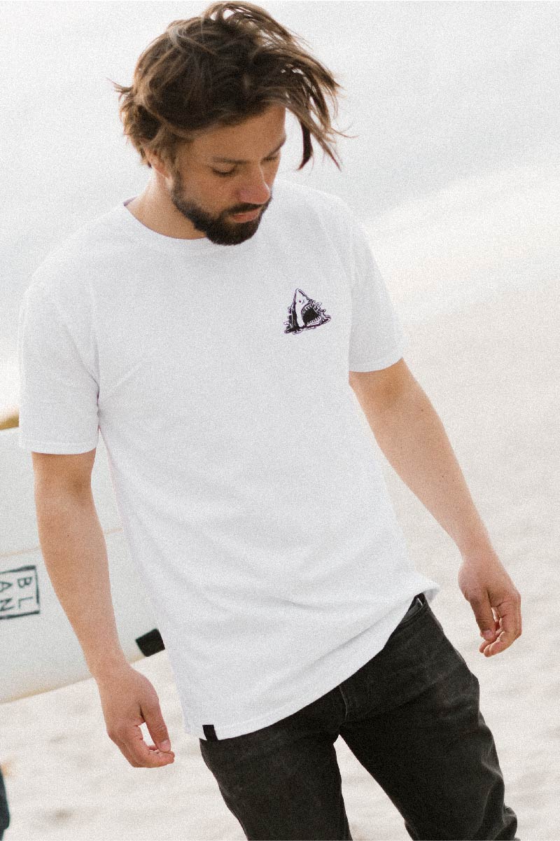 T-SHIRT SHARK WHITE