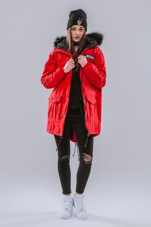 KURTKA RED RAIN FUR