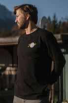 LONGSLEEVE ACID FLOWERS PURPLE BLACK