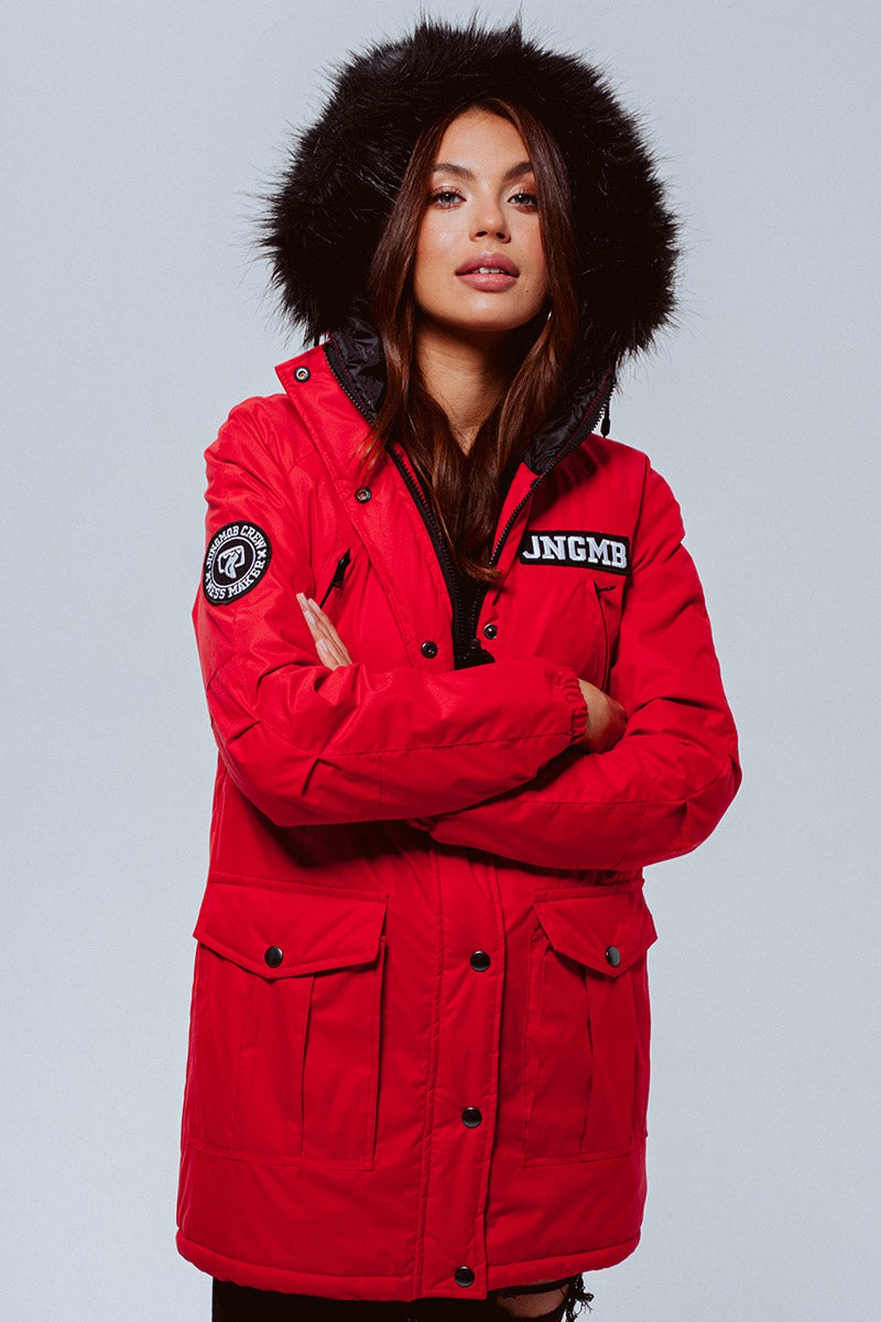 KURTKA RED RAIN FUR