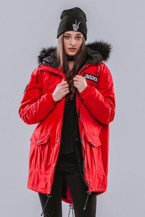 KURTKA RED RAIN FUR
