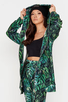 BLUZA GREEN MONSTERA ZIP