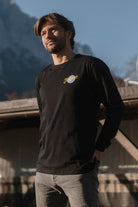 LONGSLEEVE ACID FLOWERS PURPLE BLACK